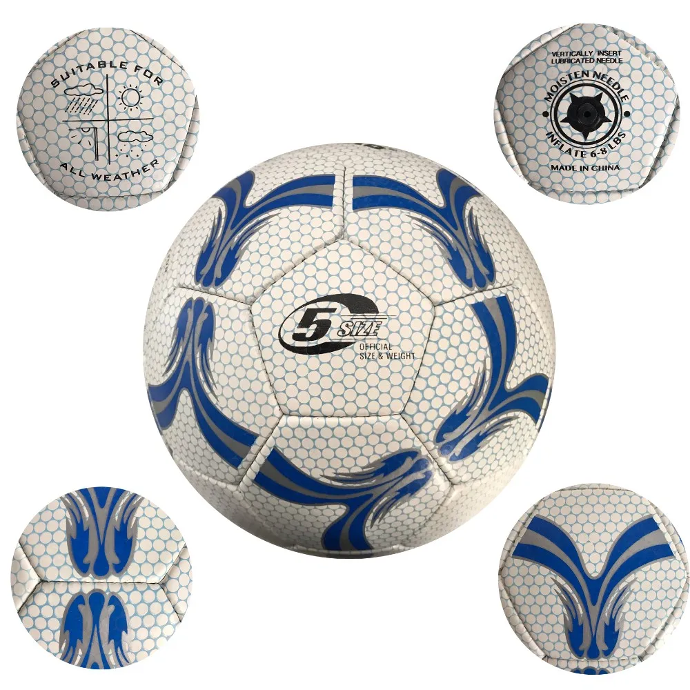 Official size5 PU leather hand stitched promotion football