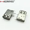 USB long side insert conector female A type upright angle