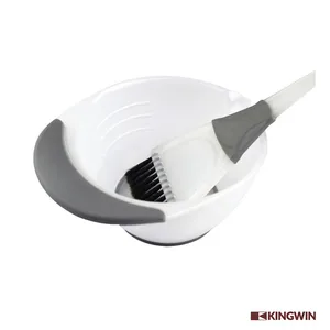 hair color brush and salon equipment plastic mixing bowl