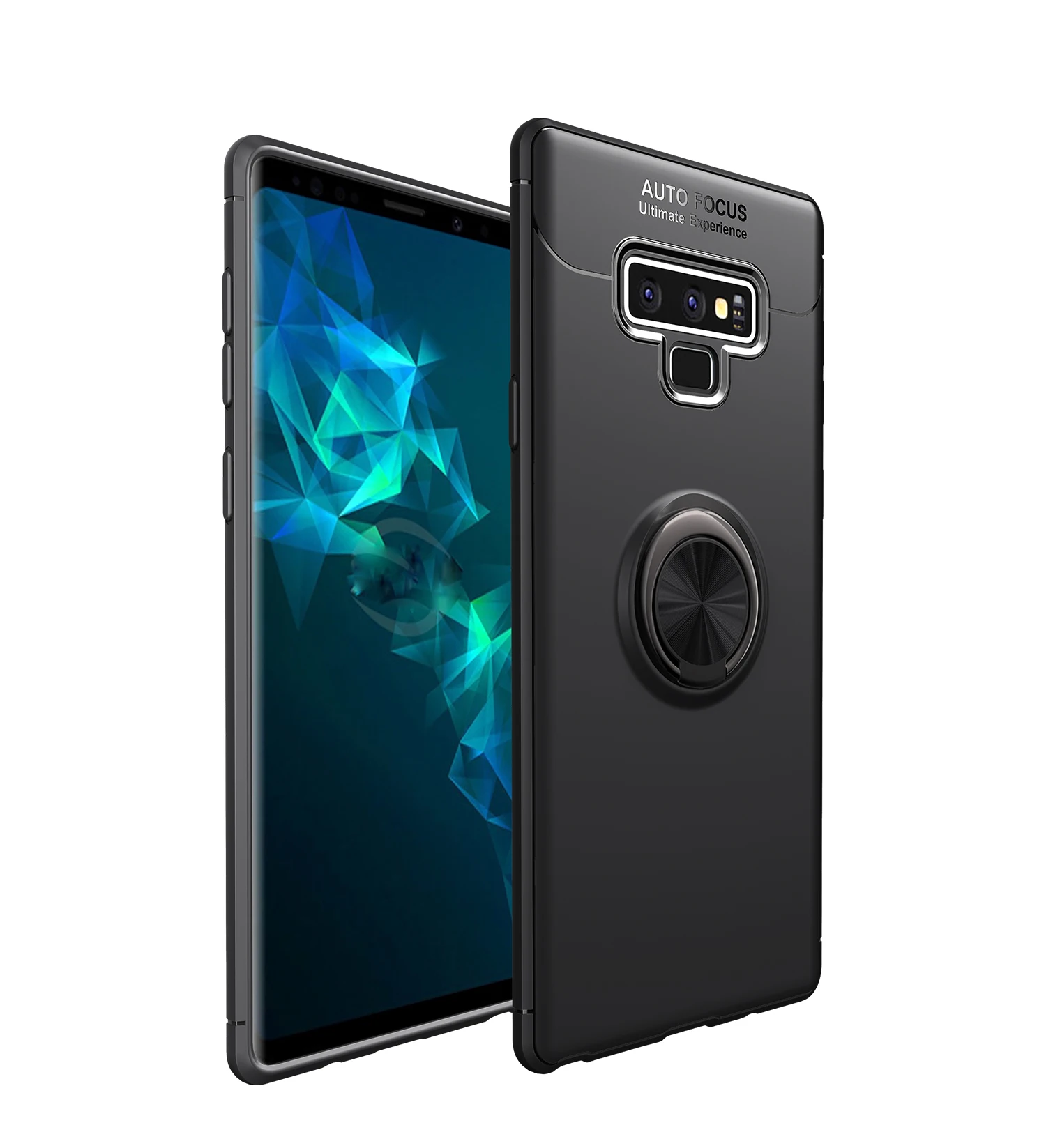 

Case For Samsung Galaxy Note 9 Cases Thin Finger Ring Holder Case For Note 9 Cover Phone Invisible Bracket Stand Shell