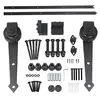 New Bypass Sliding Barn Door Hardware Track Rollers Kit