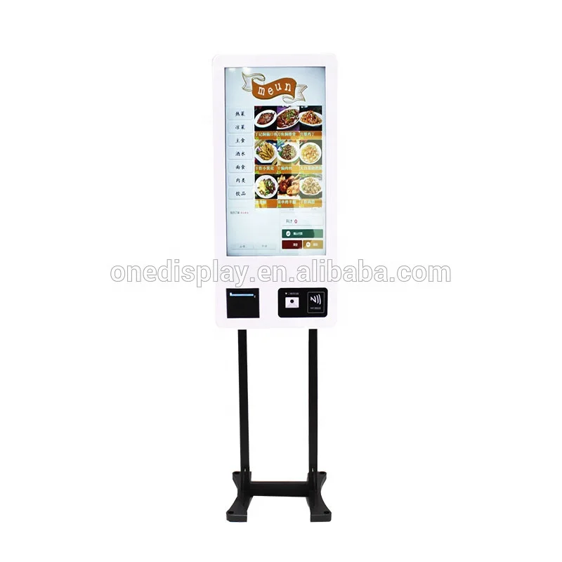 Android Self Service Floor Standing Food Touch Screen Information Kiosk