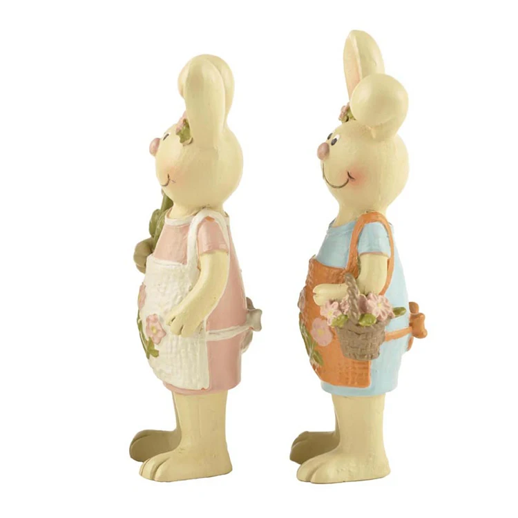 Easter rabbit holiday innovative style resin outdoor animal statues bunny for home