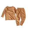 terry cotton brown yiwu new arrivals girls' clothing sets organic cotton baby clothes toddler sets