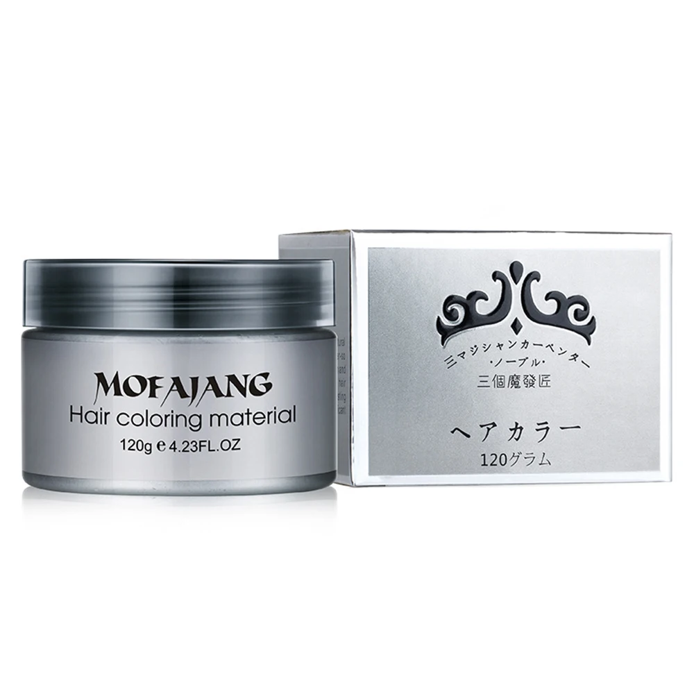 Instant Hair Coloured Pomades Waxes White Purple Gray Silver Ash