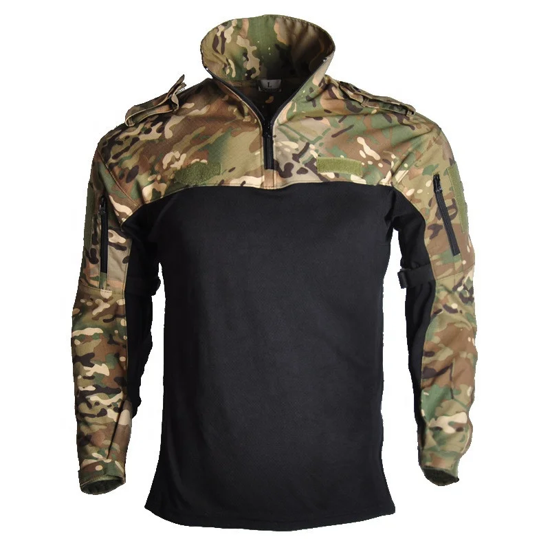 

New Design Wholesale Multi Colors Tactical Sports Camping CS Games Army Camouflage Combat Shirt Military Uniform, Multi camo