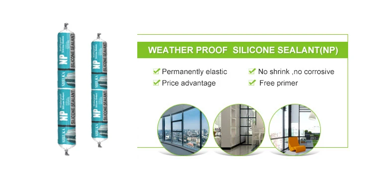 Weatherproof clear silicone rubber sealant glue caulk of muestra gratis