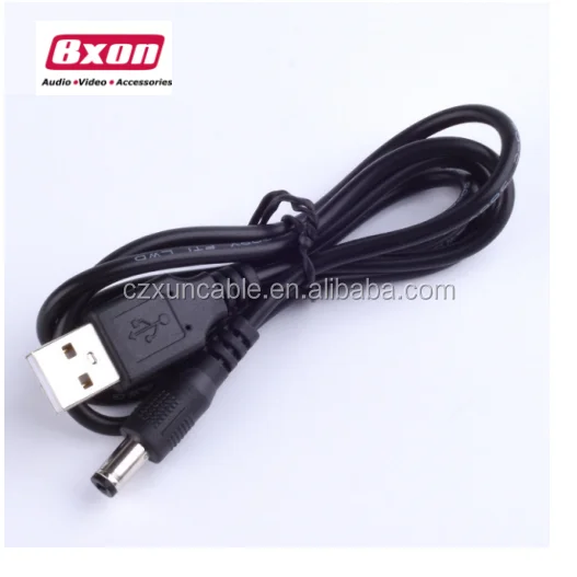 

Bxon 1M 2A USB 2.0 to 5.5 mm/2.1 mm 5 Volt DC Barrel Jack Power Cable