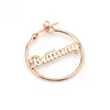stainless steel rose gold plated earring custom personalized any name hoop earrings for women
