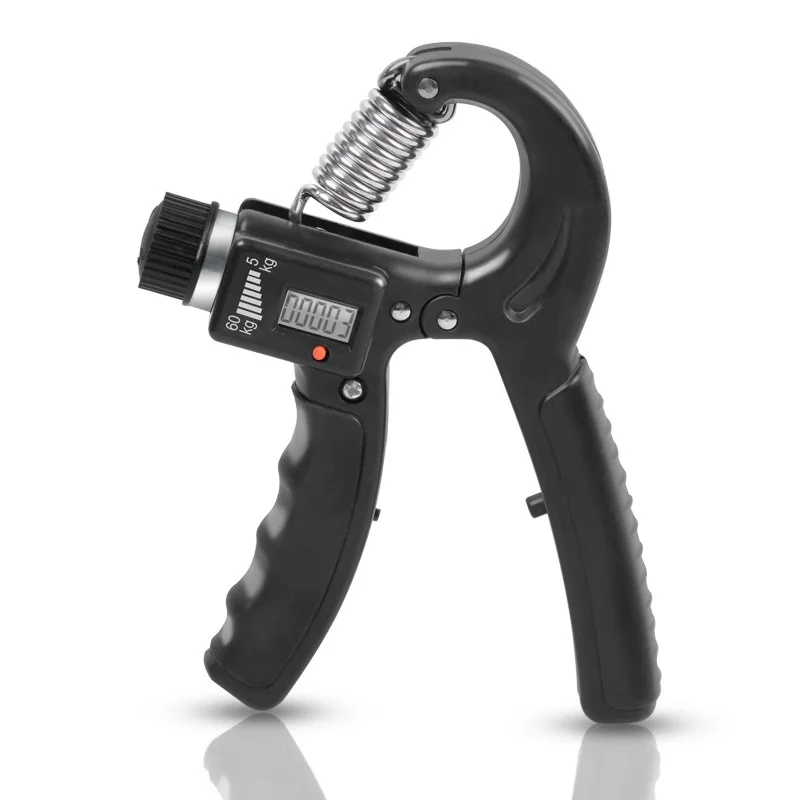 

Hand Grip Strengthener Mechanical Counting Adjustable Resistance for Hand Gripper Exerciser, Black