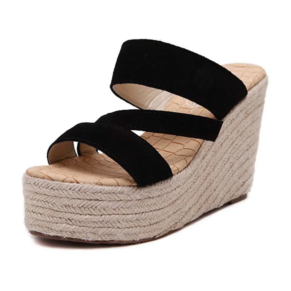 PiePieBuy Women/’s Flatform Espadrille Strappy Crisscross Open Toe Ankle Buckle Platform Summer Sandals