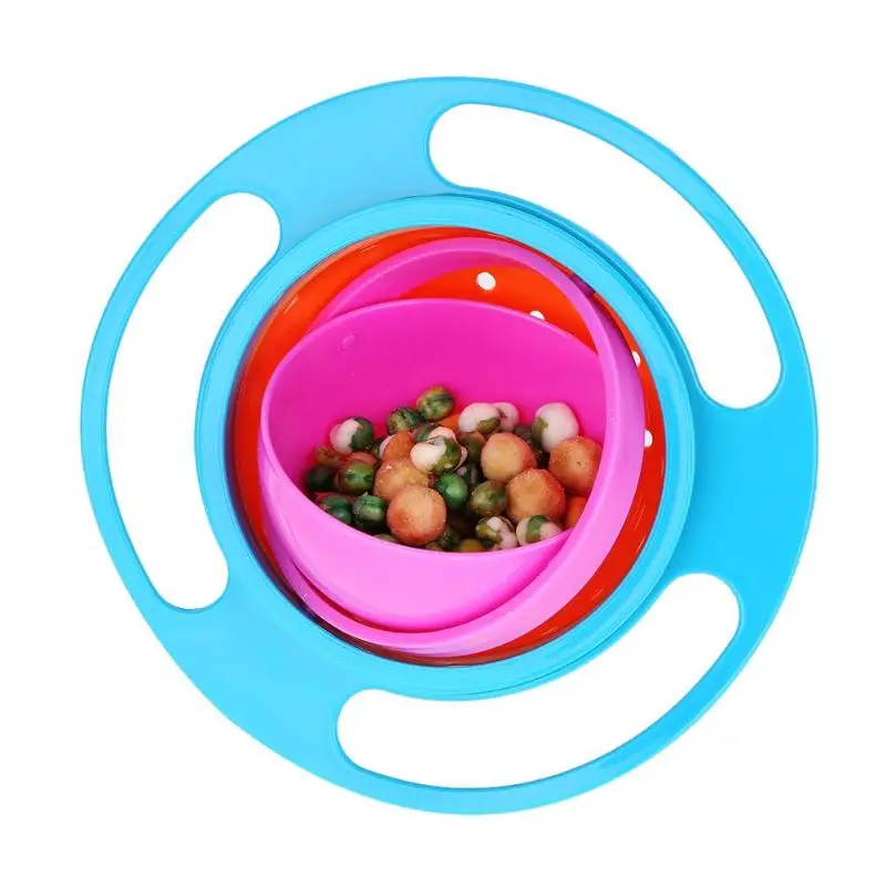 

Novelty Baby Bowl 360 Degree Rotary Gyro Umbrella Bowl Spill-Proof Children Balance Bowl Food Storage Container Baby Feeding