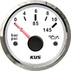 KUS 52mm Universal Car Oil Pressure Gauge Meter 0-10 bar Led Light