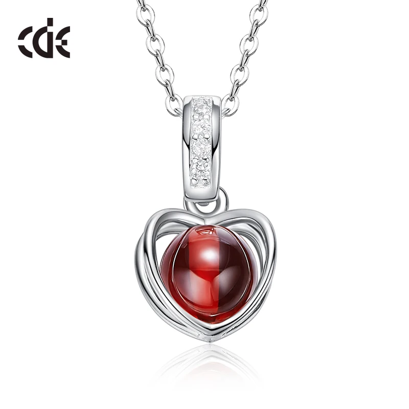 red garnet stone necklace