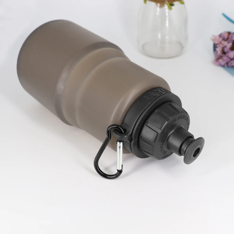 
Wholesale Collapsible Silicone Water Bottle Portable Sport Silicone Water Bottle 480ml 