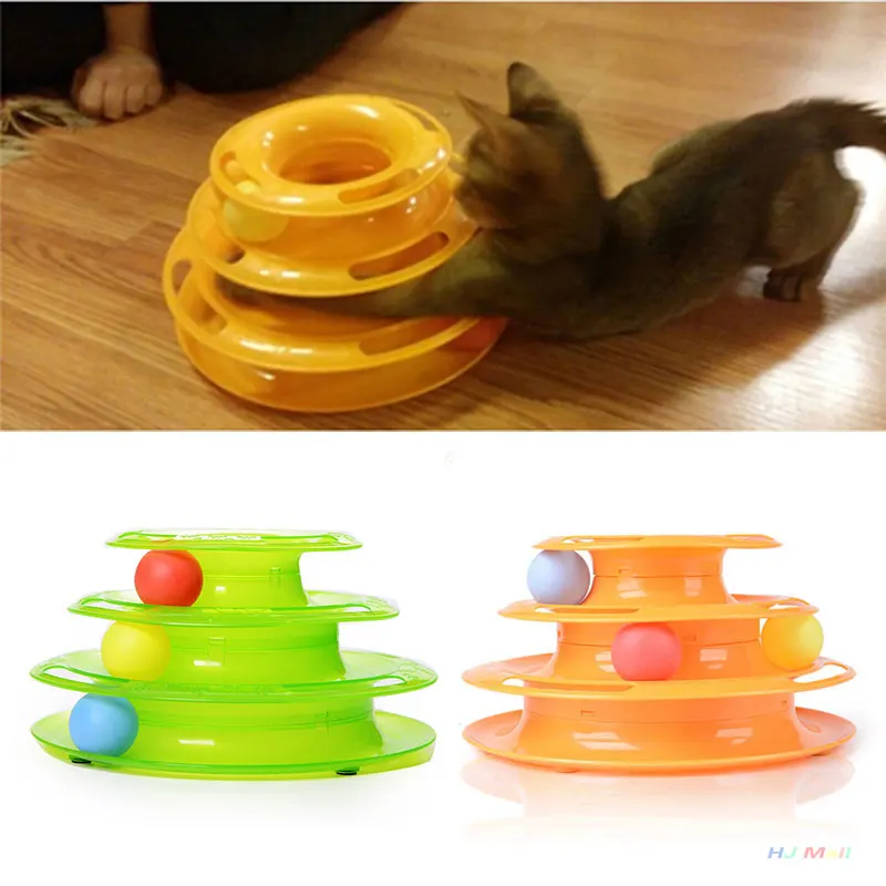 Tower of Tracks Ball and Track Interactive Toy for Cats, Fun cat games by yufeng