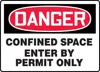 Danger Confined Space Enter By Permit Only danger signs customized hazard warning Signs