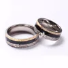 Men women's wedding ring set titanium stainless steel multi-color couple carbon fiber ring