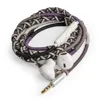 Microphone Remote Laptop Android Devices Fabric Wired Braided Wristband Bracelet Earphone