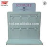 Shop phone accessories counter display wood/white finished iphone case display stand/retail peg hook counter display