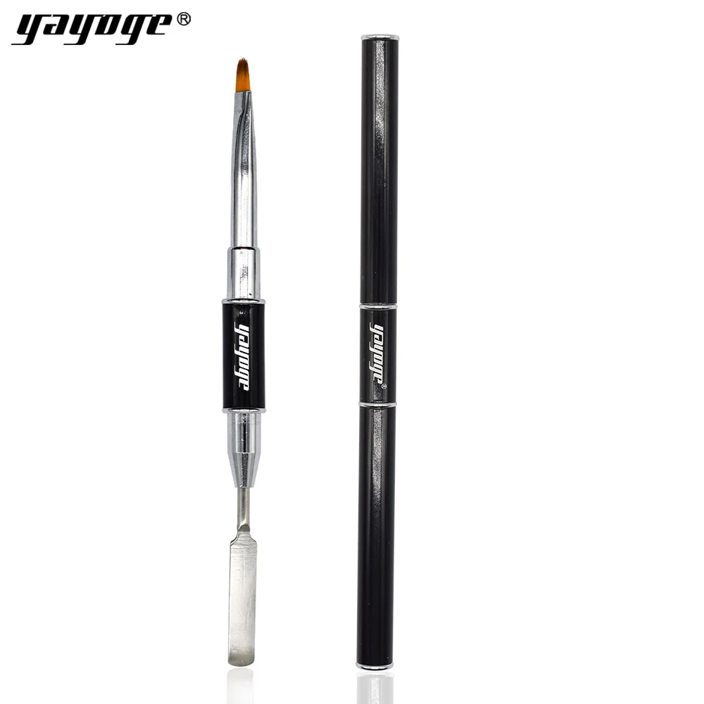 

dual purpose pal nail brush nail pusher for UV poly nail art