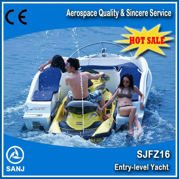 CE approved Sanjiang 6 passengers jetski wave boat powered by 3 person PWC for sale