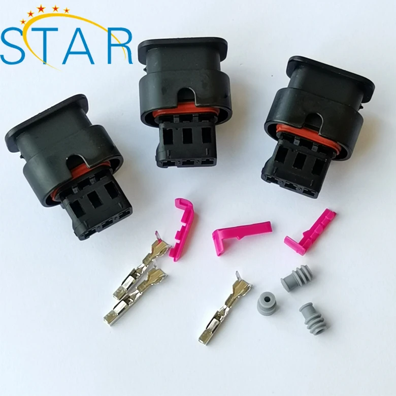 OEM 3 Pin Female Automotive Wire Connectors 12 Volt Ignition Plugs ...