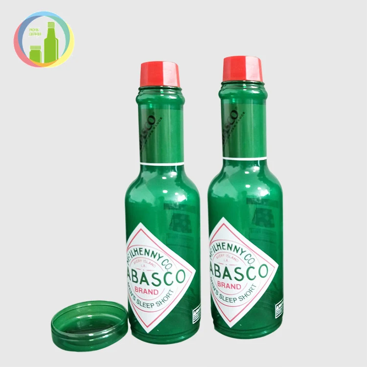
promotional empty plastic bottles for liquid tabasco chili sauce bottle manufacturer custom sauce bottle 