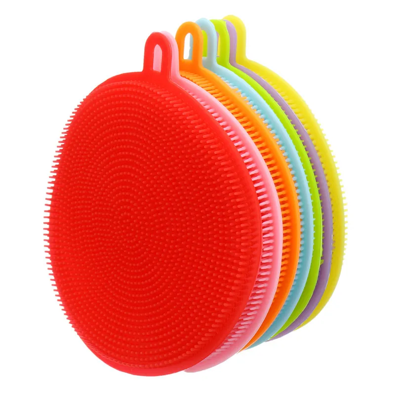 

Multifunction Silicone Dish Bowl Cleaning Brush Silicone Scouring Pad Silicone Dish Sponge Kitchen Pot Cleaner Washing Tool