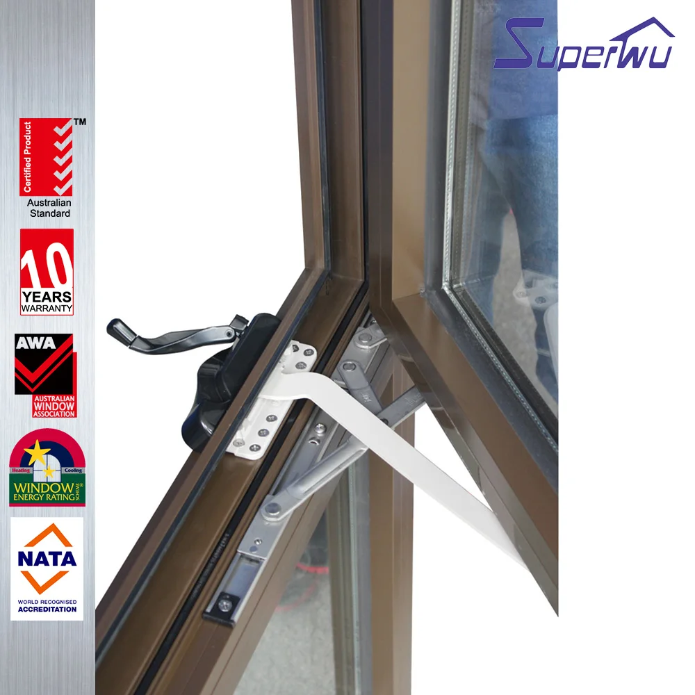AS2047 Australia market window manufacturers supply double glazing aluminum casement windows