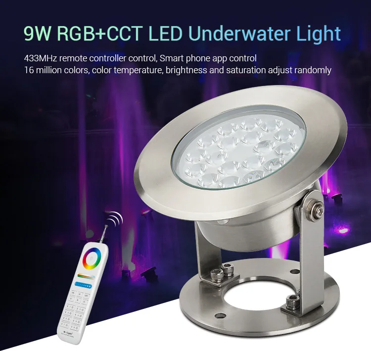 UW03 underwater led light  rgbw outdoor lamp swimming long distance voice control penetrate stainless steel
