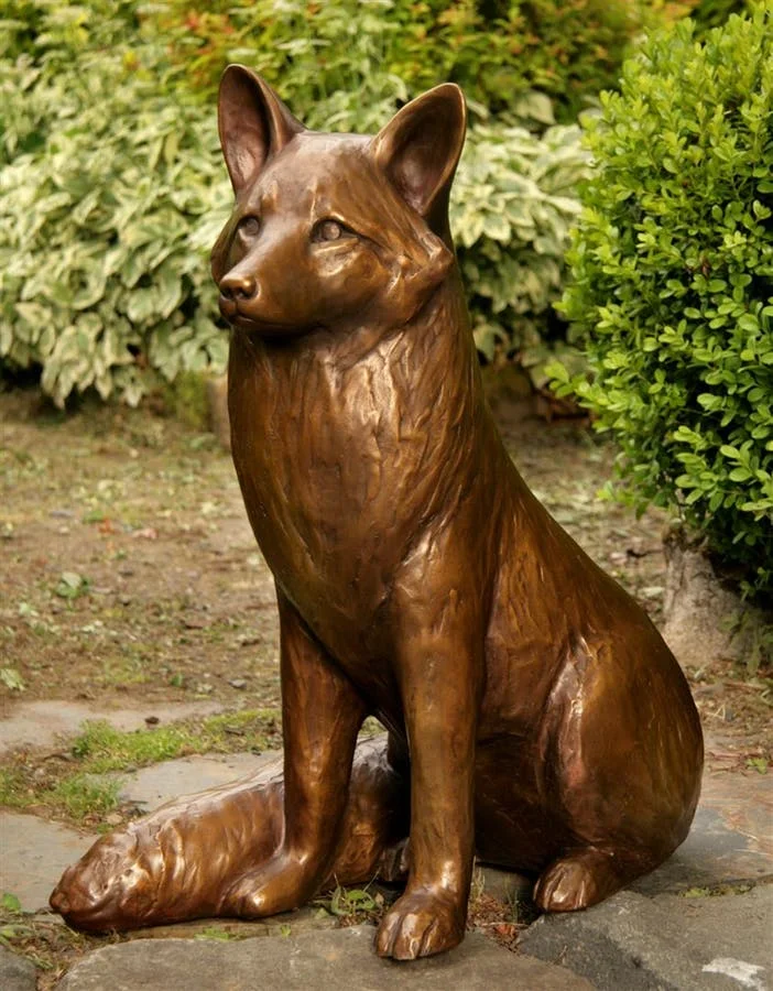 Life Size Animal Sculpture Cast Bronze Mr Fox Garden Statue Buy