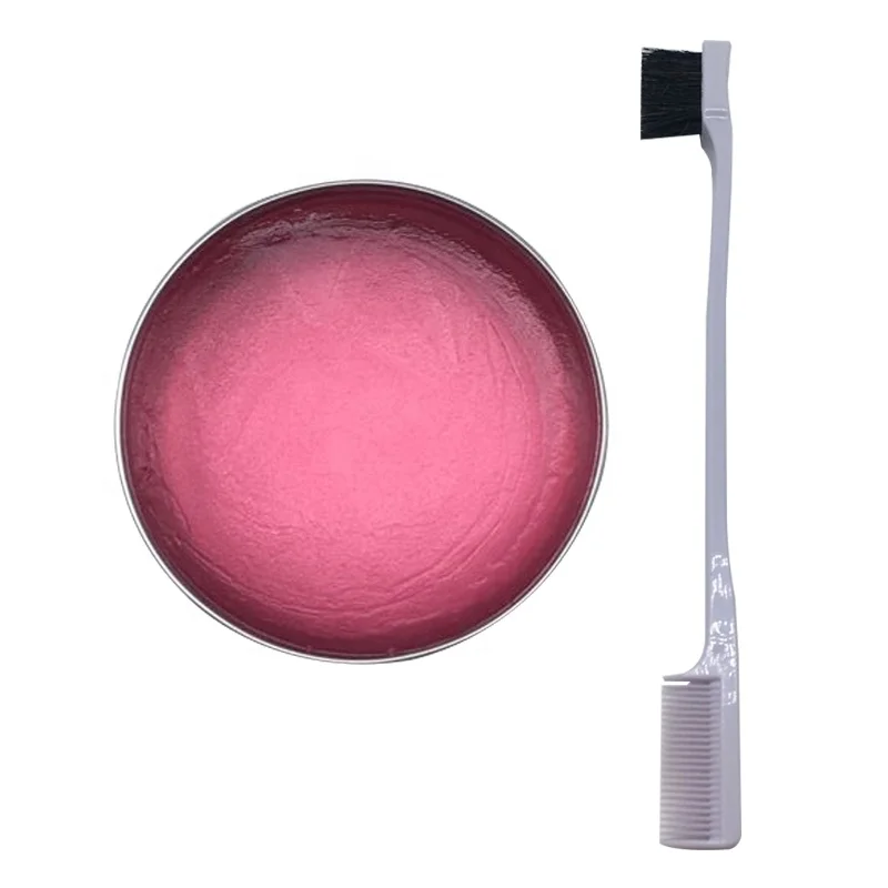 

Private label extra hold no flakes wiht hair brush best women wholesale edge control, Pink