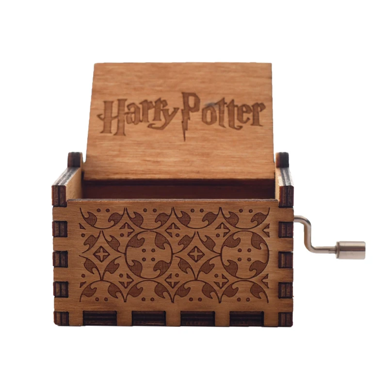 

Caja musical low price carved wooden hand crank music box for kid gift