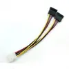 Molex to SATA Power Y Splitter Adaptor Cable Lead 2 Way 4 Pin To 2 x 15 Pin