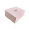 Grey Card Corrugated Material Black Debossed Apparel Moving With Inserts Take Out Clear Folded Packaging Box