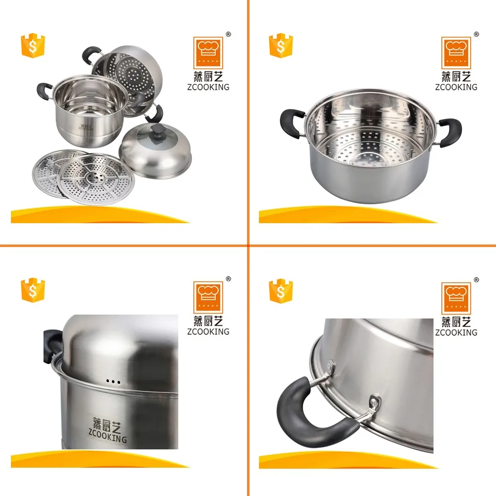High Quality Stainless Steel Cooking Pot Soup Pot With Visible Lid