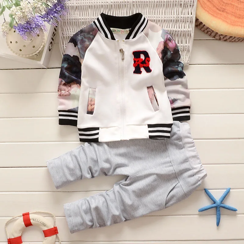 

children boys spring autumn clothing sets kids 2pcs clothes suit baby boys girls sport suit kids tracksuit wholesale, Pink