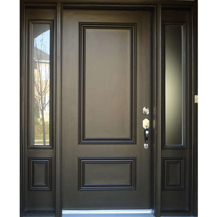High Quality Entry Door Glass Insert Solid Wood Door Front Door