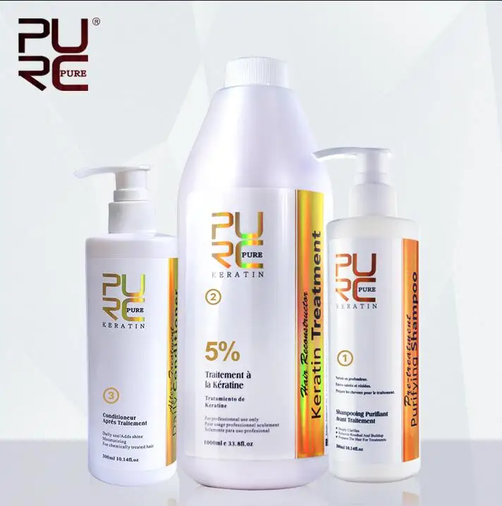 

Private Label PURC Keratin Treatment Hair Purifying Shampoo To Open Hair Cuticle