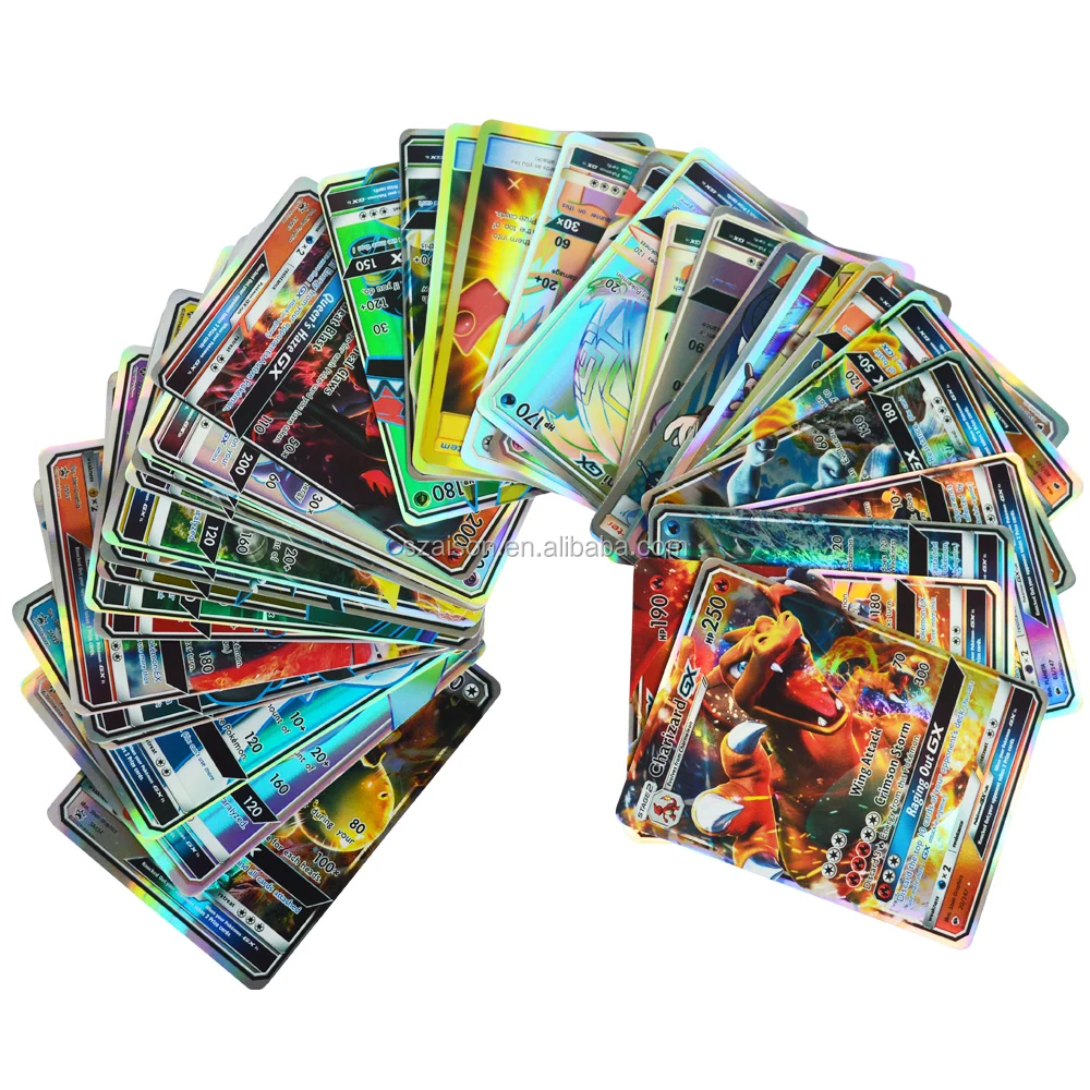 

Free Shipping for 120pcs Assorted Pokemon GX Cards English Trading Cards Trainer Mega Cards of Pokemon