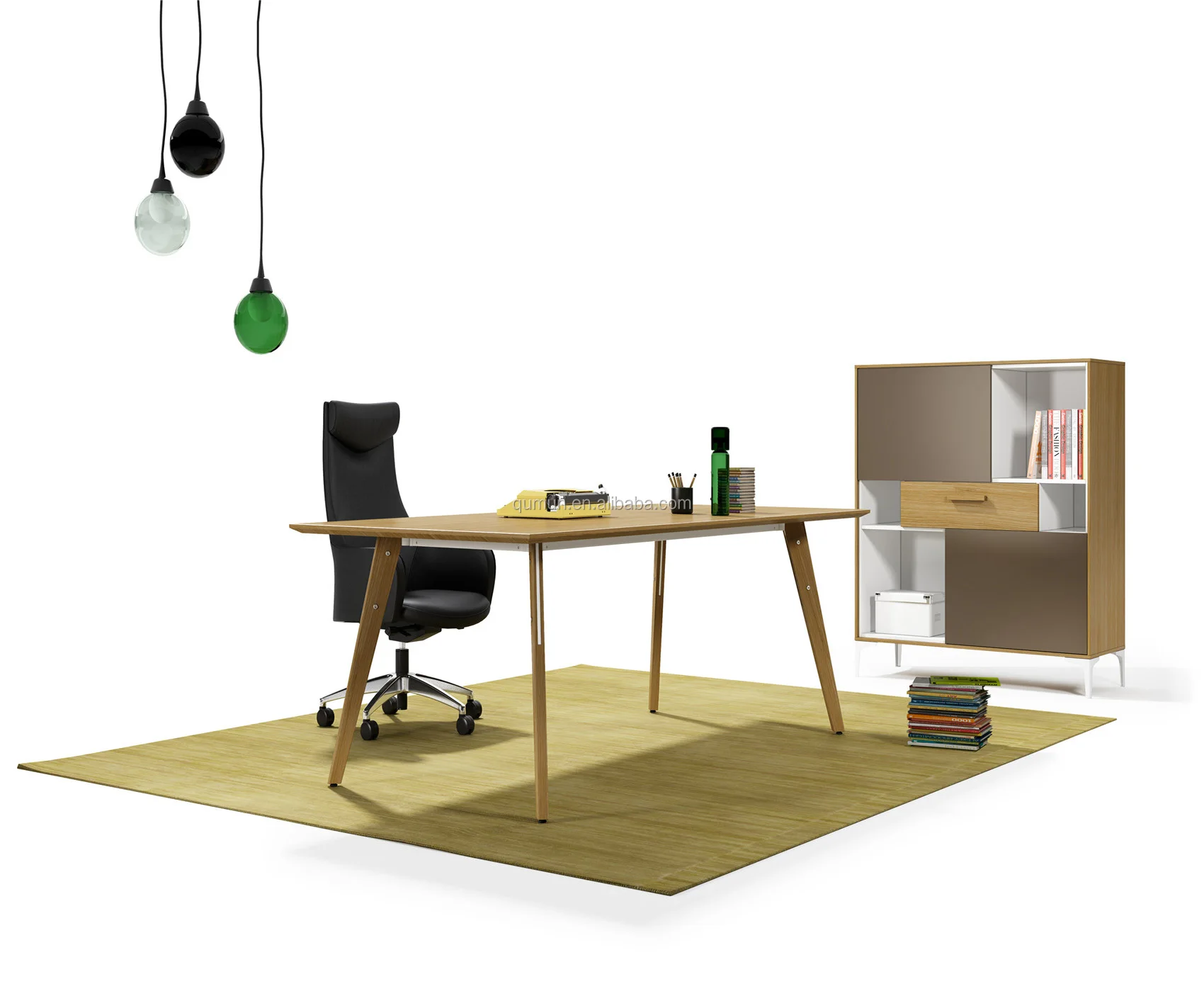 Modern Home Office Desk Oak Veneer Mdf In Matt Lacquer Buy Home