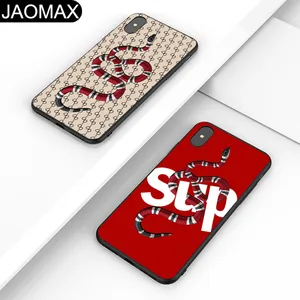 Snake Cartoon Pattern Soft Matte Black TPU iPhone Case