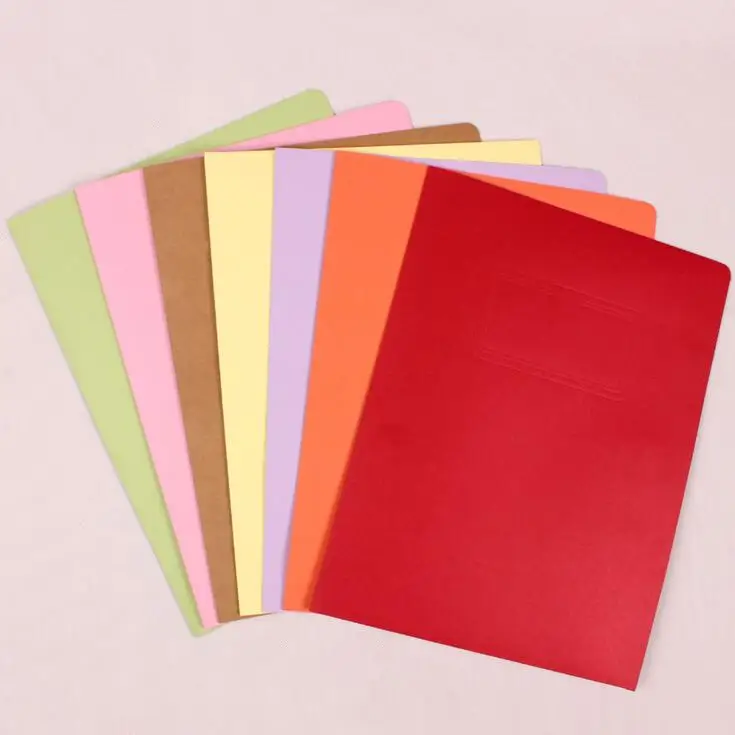 
Custom Logo Full Colours A4 Size Paper File Folder With pocket and Business Slots 