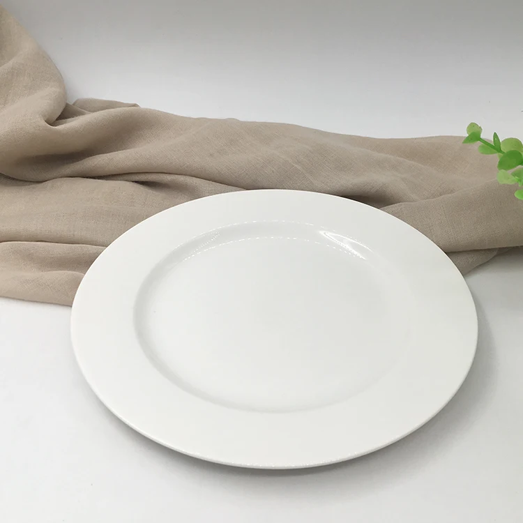 

10 inch white ceramic steak plate home hotel restaurant wedding