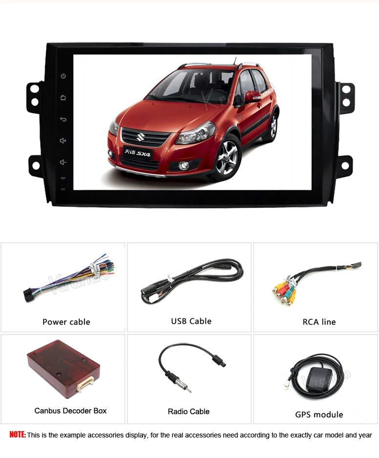 Krando Android 7.1 car navigation gps for suzuki sx4 2006-2014 for Fiat Sedici Hatchback 2006-2012 car radio DVD player KD-SS908