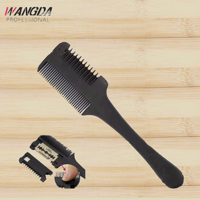 

Cheap Double-side blade Thinning Hair razor Comb Barber Cutting Tools Hair cutting razor, As shown