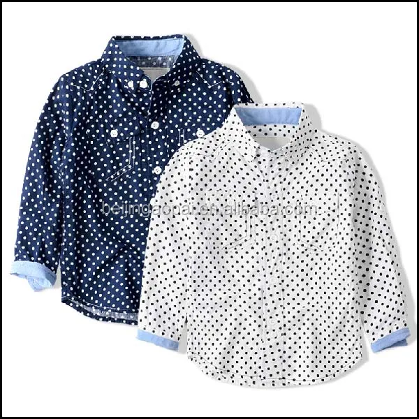 
2020 China manufacturers wave point new style name brand casual boys shirts 