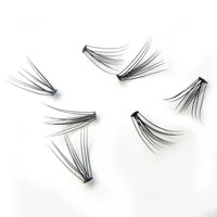 

Private label Silk Lashes Knot Free Volume Pre-fanned eyelash extension fans flare thick Individual eyelashes