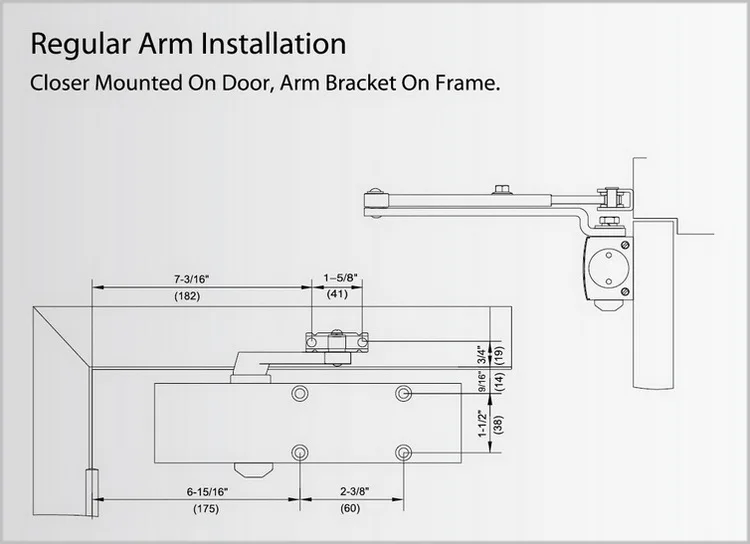 Small Size Aluminum 180 Degree Auto Door Closer D903 For 4065kg